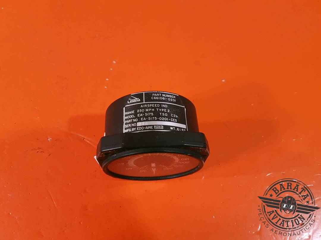 EDO AIRE AIRSPEED INDICATOR RANGE 250 MPH P/N: C661061-0201