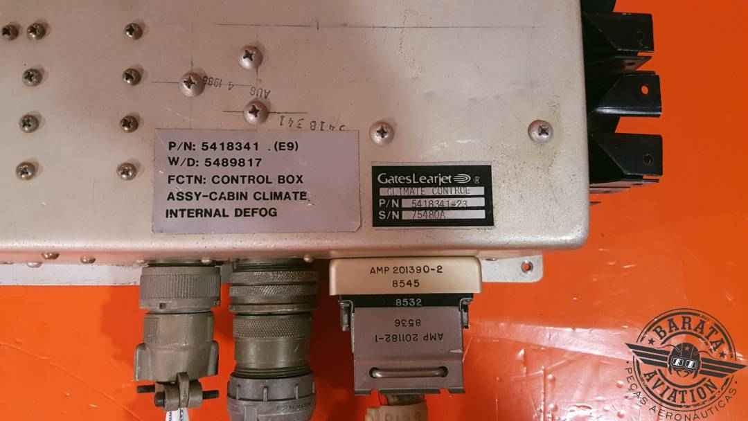 GATES LEARJET CABIN CLIMATE INTERNAL DEFOG CONTROL BOX P/N 5418341-23