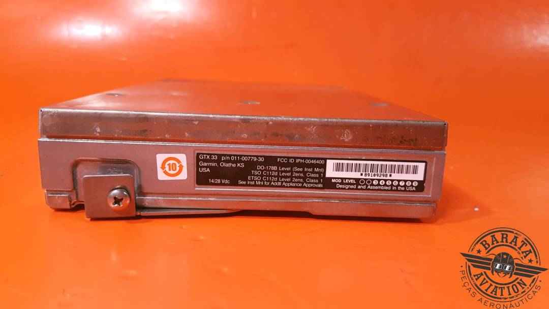 GARMIN GTX-33 MODE S REMOTE TRANSPONDER SYSTEM  P/N: 011-0079-30