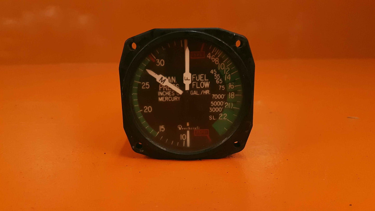 22-468-03-A Garwin Manifold Pressure & Fuel Flow Indicator
