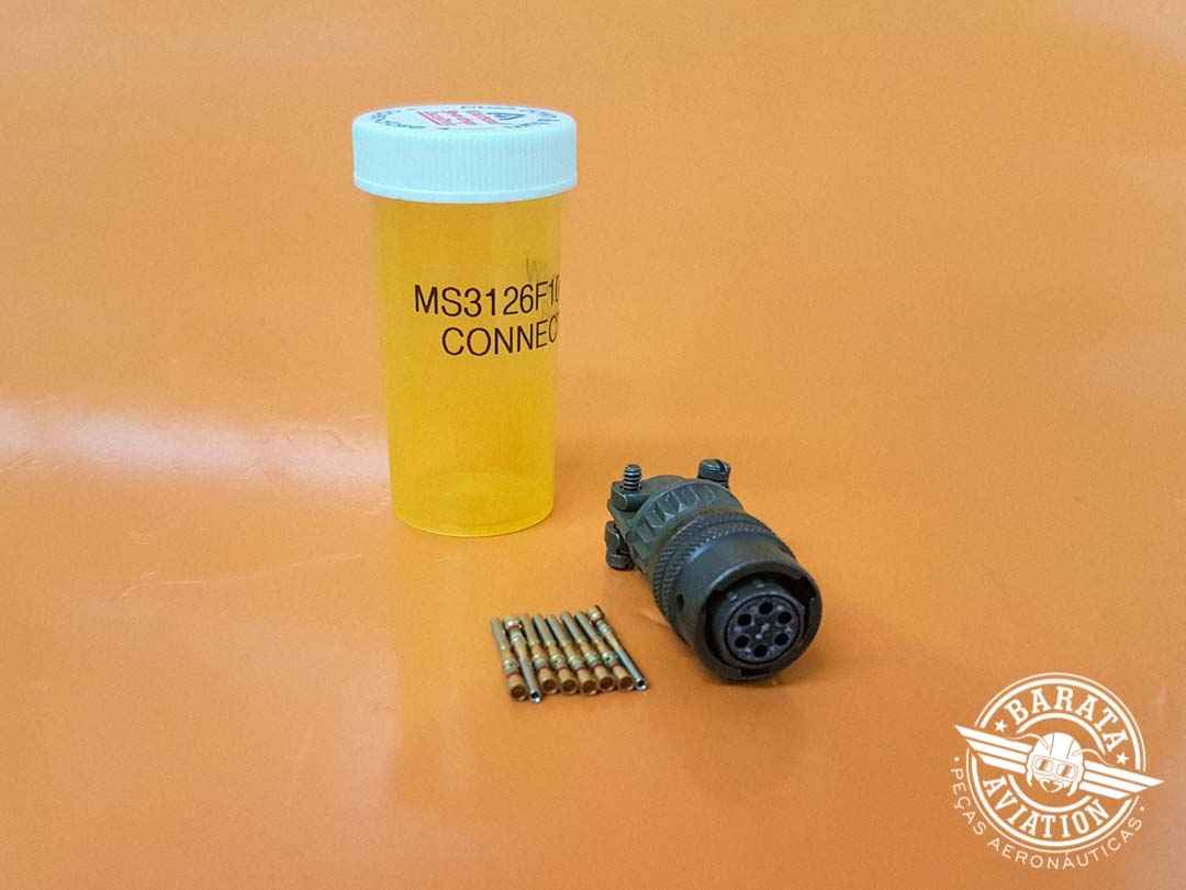 Conector c/ Gold Pin P/N MS3126F10-6SW